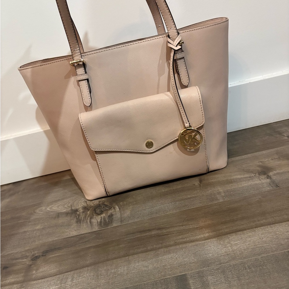 Michael Kors Light Pink Tote with Gold Details